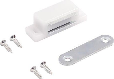 Защелка мебельная НОРА-М №4 магнитная "Белая" 9496 - изображение 2