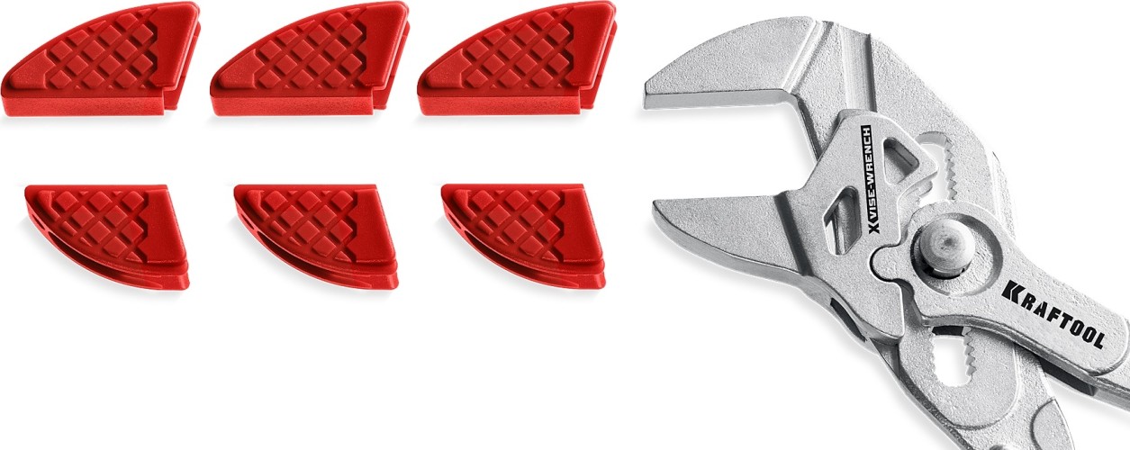 Защитные губки KRAFTOOL 22067-S3 Vise-Wrench сменные, 250 мм, 3 пары