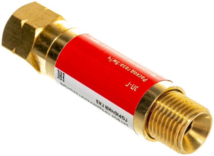 Затвор предохранительный KRASS ЗП-Г-10 на выход редуктора (М16*1,5хМ16*1,5) 2117569 - изображение 4