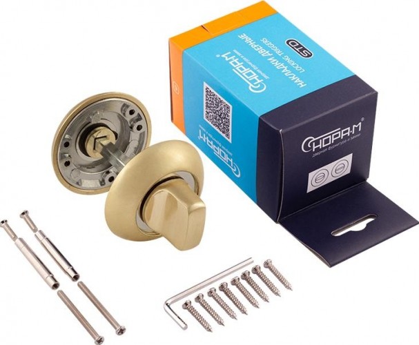 Завертка дверная НОРА-М НФ-А "Матовое золото" 7659 - изображение 2