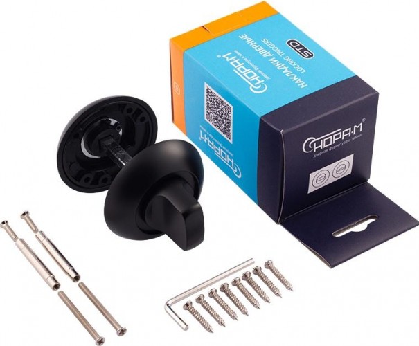 Завертка дверная НОРА-М НФ-А "Черная" 17245 - изображение 2