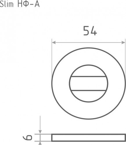 Завертка дверная НОРА-М НФ-А Slim "Матовый никель" 18659 - изображение 2