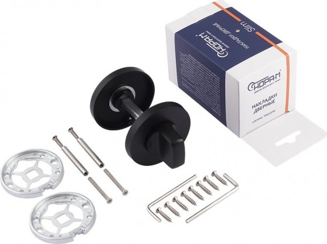 Завертка дверная НОРА-М НФ-А Slim "Черная" 18661 - изображение 3