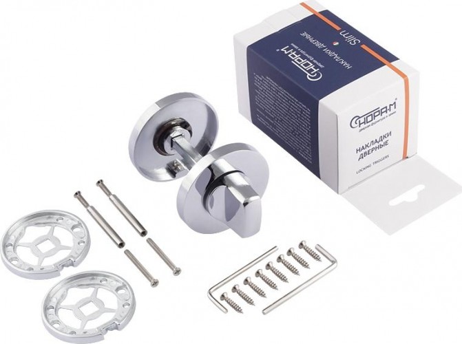 Завертка дверная НОРА-М НФ-А Slim "Хром" 18658 - изображение 3