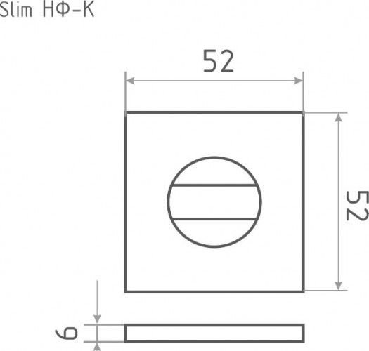 Завертка дверная НОРА-М НФ-К Slim "Черная" 18651 - изображение 3
