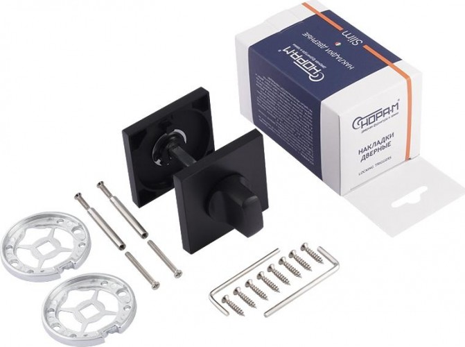 Завертка дверная НОРА-М НФ-К Slim "Черная" 18651 - изображение 2