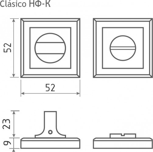 Завертка дверная НОРА-М НФ-К "Черная" 18337 - изображение 3
