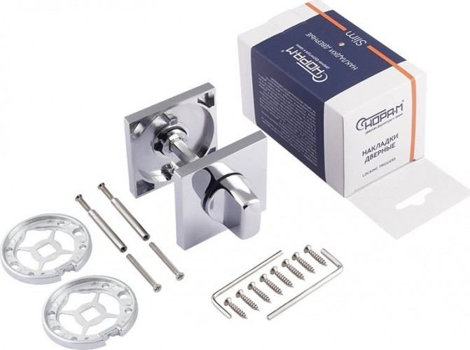 Завертка дверная НОРА-М НФ-К Slim "Хром" 18648 - изображение 2