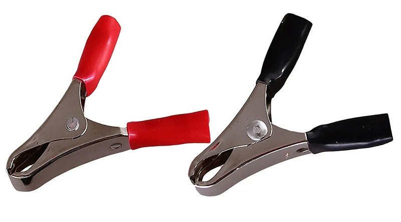 Заземляющий зажим REXANT 16-0012 ( уп 100 шт ) FD-1712 «крокодил» 10F, 50мм 16-0012