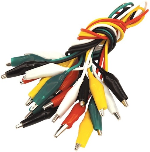 Заземляющий зажим REXANT 16-0036 ( уп. 10 штук ) FD-1736 «крокодил» 5A, 40мм, с проводом, 10 пар 16-0036