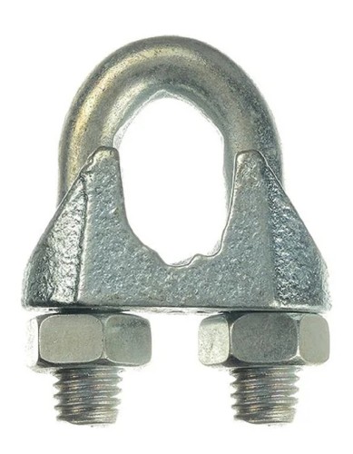 Зажим DIN 741 для стальных канатов оцинкованные REXANT 09-5606 ( уп 100 шт ) d 6 09-5606