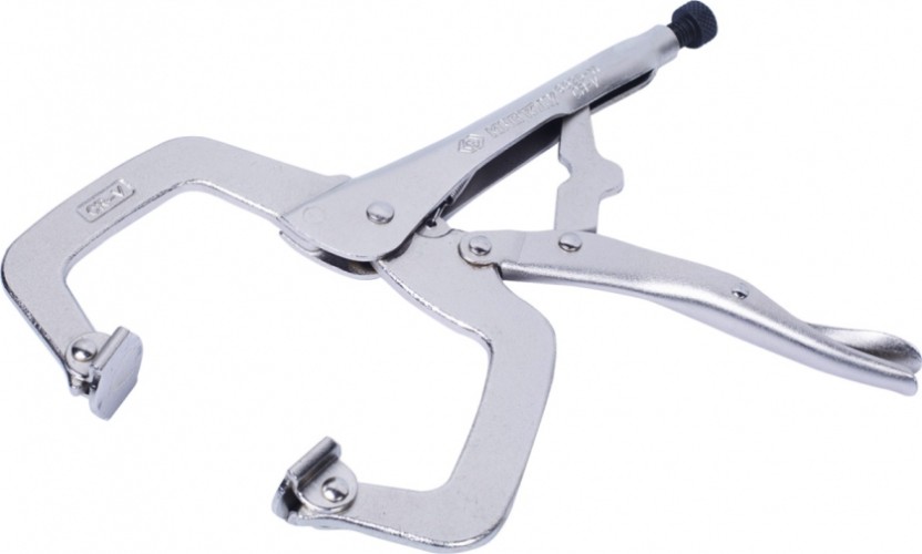 Зажим с фиксатором KING TONY 6625-11 280 мм, С-образный с подвижными губками - изображение 2