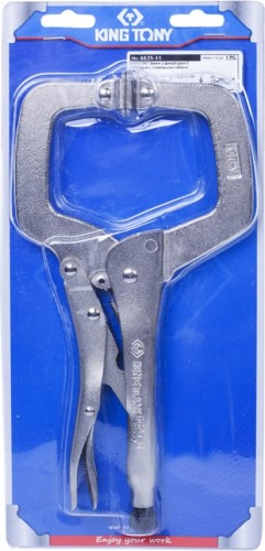 Зажим с фиксатором KING TONY 6625-11 280 мм, С-образный с подвижными губками - изображение 3