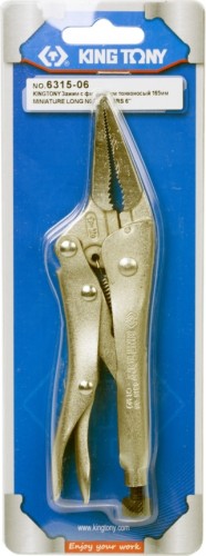 Зажим с фиксатором KING TONY 165 мм тонконосый 6315-06 6315-06 - изображение 3