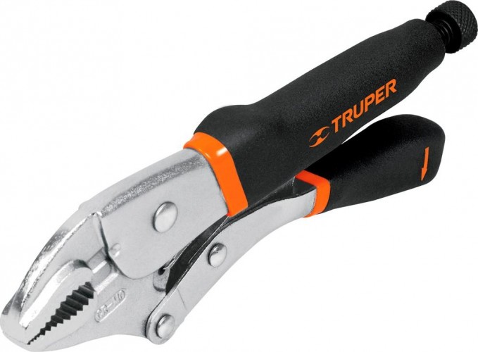 Зажим с фиксатором TRUPER PPT-10CX с изогнутыми губками 250 мм 17436 17436