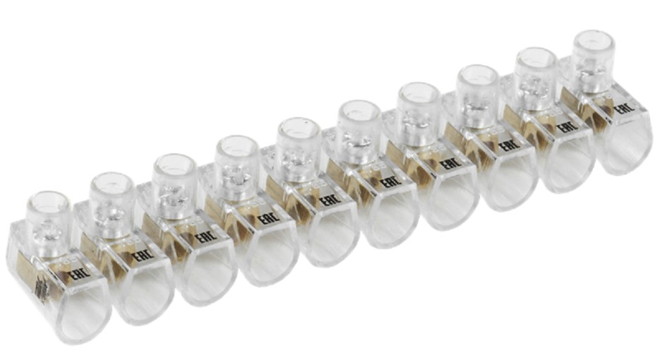 Зажим винтовой изолированный IEK КЗВИ концевой 2.5кв.мм (10х1) UZVK-025-10