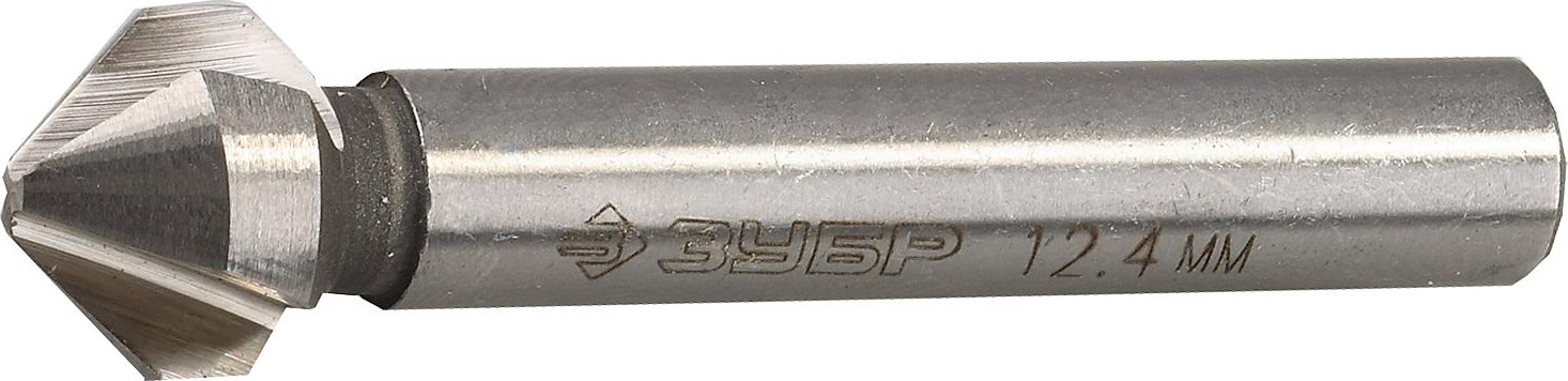 Зенкер ЗУБР ЭКСПЕРТ d 12.4x56мм, конусный, для раззенковки м6 29730-6