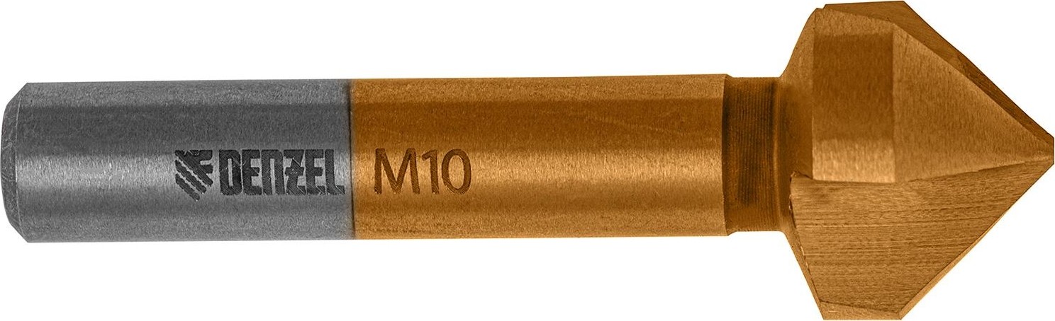 Зенковка по металлу Denzel М10, HSS конусная под цилиндрический хвостовик 72311
