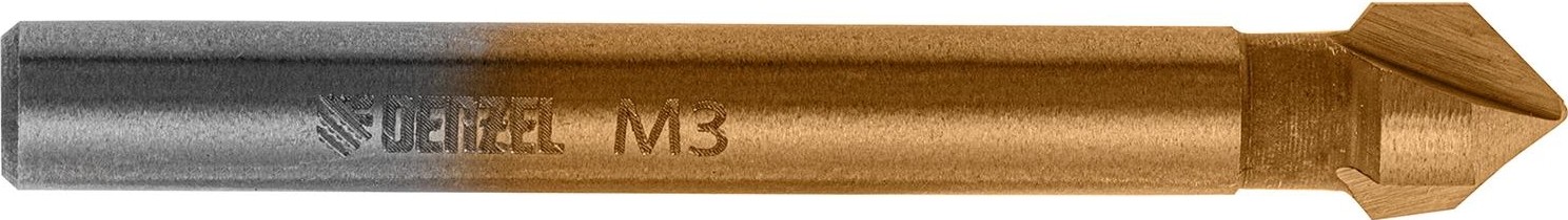 Зенковка по металлу Denzel М3, HSS конусная под цилиндрический хвостовик 72301