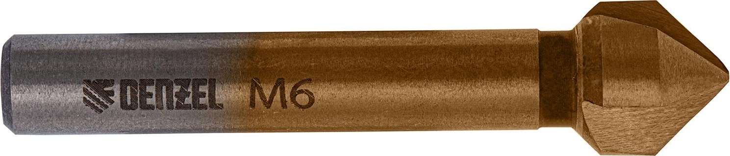 Зенковка по металлу Denzel М6, HSS конусная под цилиндрический хвостовик 72307