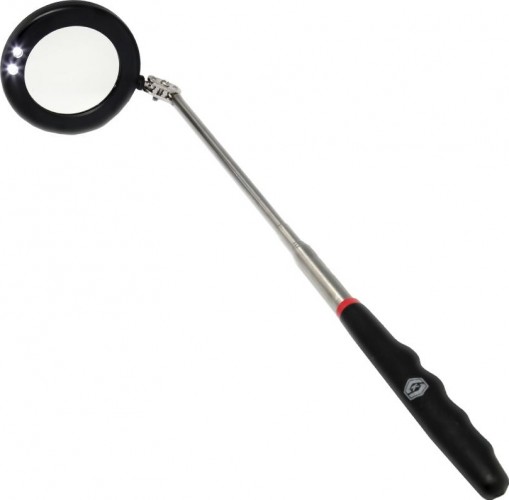 Зеркало телескопическое Кобальт 918-207 инспекционное 280-870мм, 75 мм, led фонарик