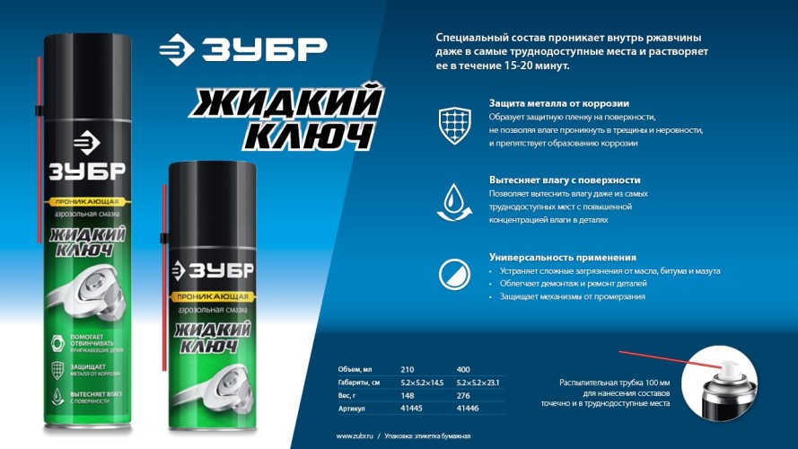 Жидкий ключ ЗУБР 400 мл 41446 - изображение 5