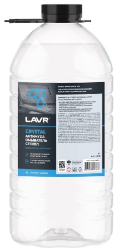 Жидкость стеклоомывающая LAVR Crystal антимуха (летняя) 4 л Ln1210