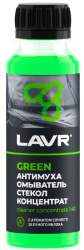 Жидкость стеклоомывающая LAVR Green антимуха (летняя), концентрат 1:40, 125 мл Ln1220