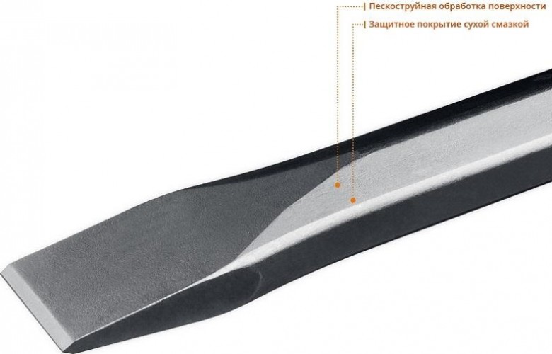 Зубило шестигранное ЗУБР ПРОФЕССИОНАЛ hex 28,6 (макита тип) плоское 35х400 мм 29380-35-400 - изображение 3