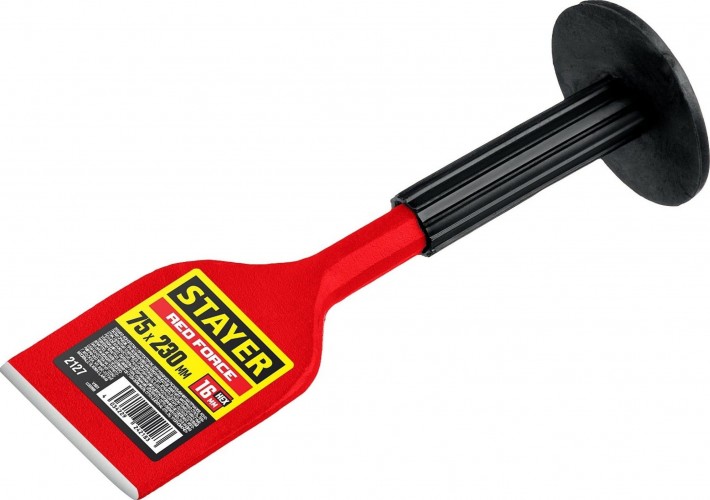 Зубило STAYER Red Force конопатка с протектором, 75х230 мм 2127