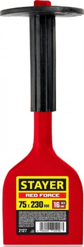 Зубило STAYER Red Force конопатка с протектором, 75х230 мм 2127 - изображение 2