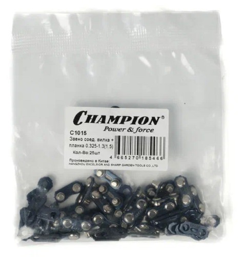 Звено соединительное CHAMPION C1015 вилка + планка 0,325-1,3(1,5) (25шт.) - изображение 2