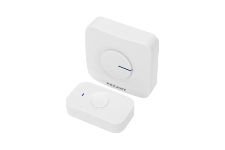 Звонок дверной беспроводной REXANT 73-0018 c цифровым кодированием, 150м IP56 (белый)