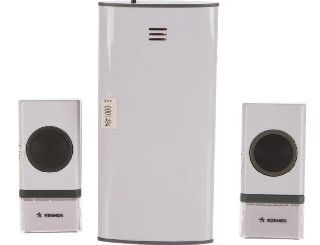 Звонок дверной КОСМОС KOC_AG307C2 беспроводной 32мл.,2хАА, 2 кнопки