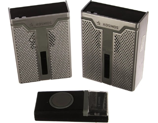 Звонок дверной КОСМОС KOC_AG520C1 беспроводной 32мл.,2хАА, 2 базы