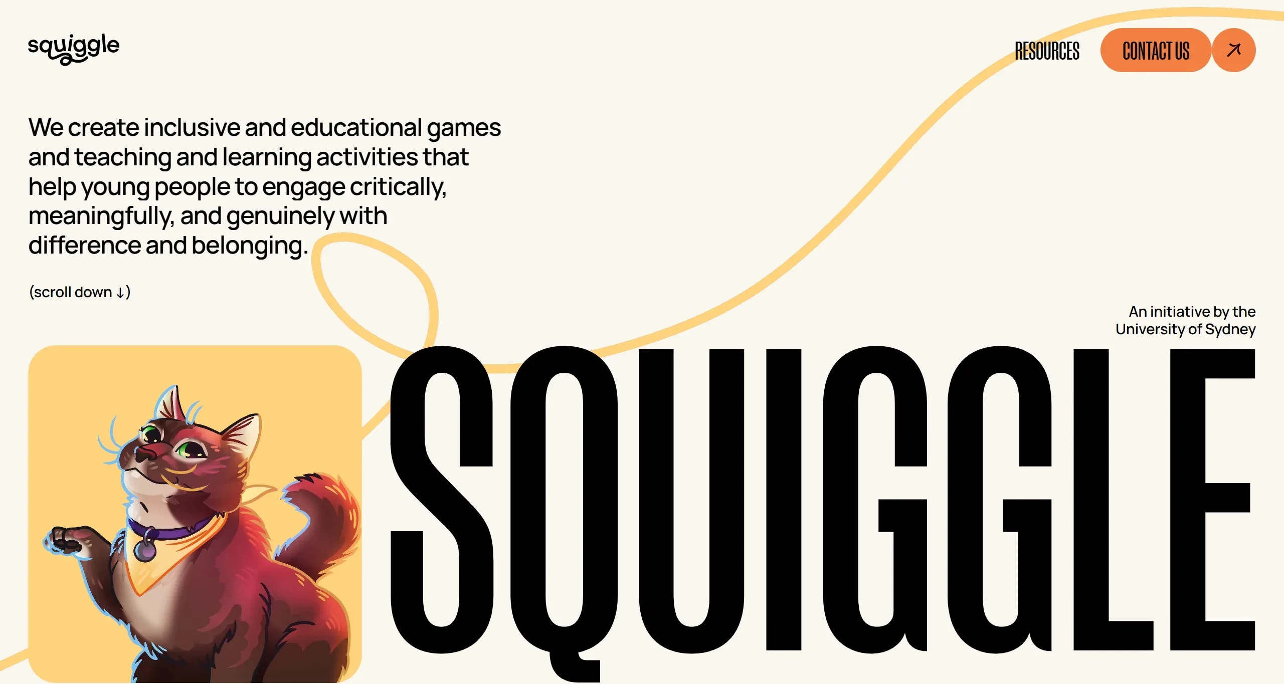 Squiggle | Скриншот секции «Первый экран»