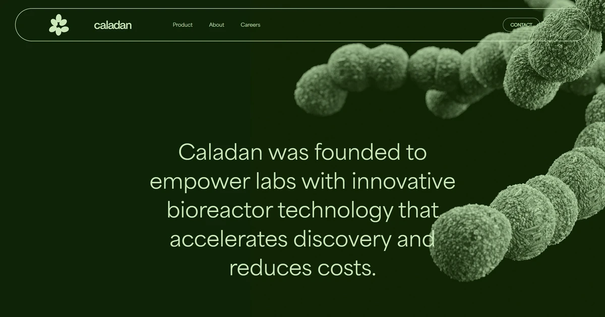 Caladan Bio | Скриншот страницы о компании