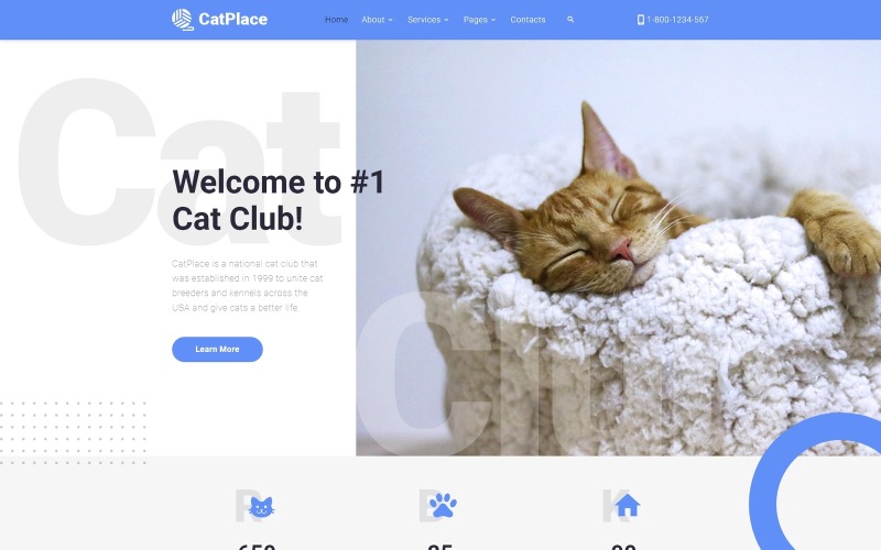 Cat Place - Многостраничный HTML-шаблон сайта "Животные и домашние животные"