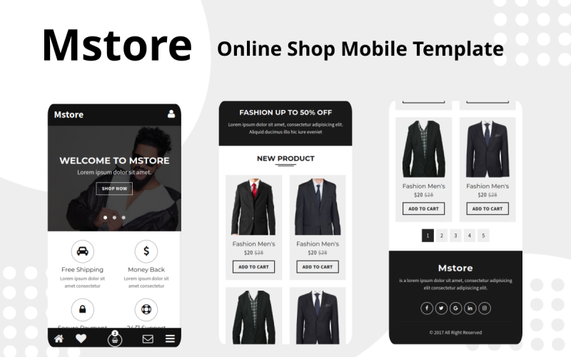 Mstore - шаблон мобильного сайта интернет-магазина