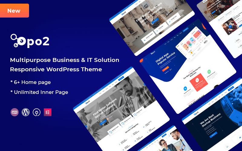 Opo2 - Многоцелевая тема WordPress для бизнеса и ИТ-решений
