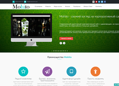 Mohito: Адаптивный корпоративный сайт