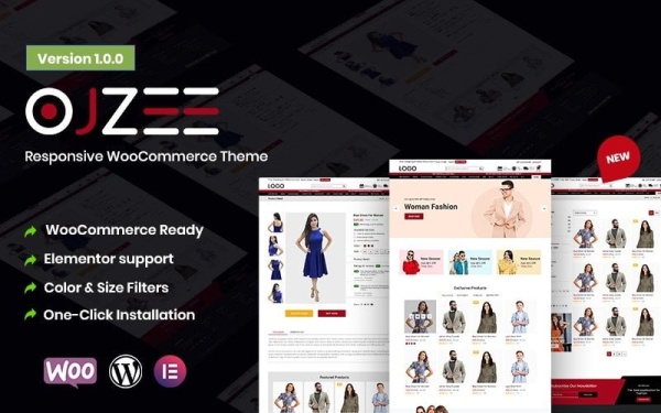 Ojzee - адаптивная тема WordPress для электронной коммерции для WooCommerce