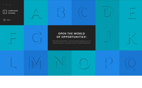 Адаптивный шаблон сайта языковой школы