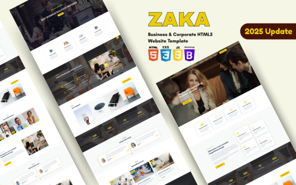 Zaka - HTML5-шаблон для бизнеса и бизнеса