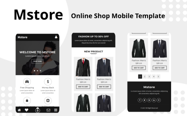 Mstore - шаблон мобильного сайта интернет-магазина