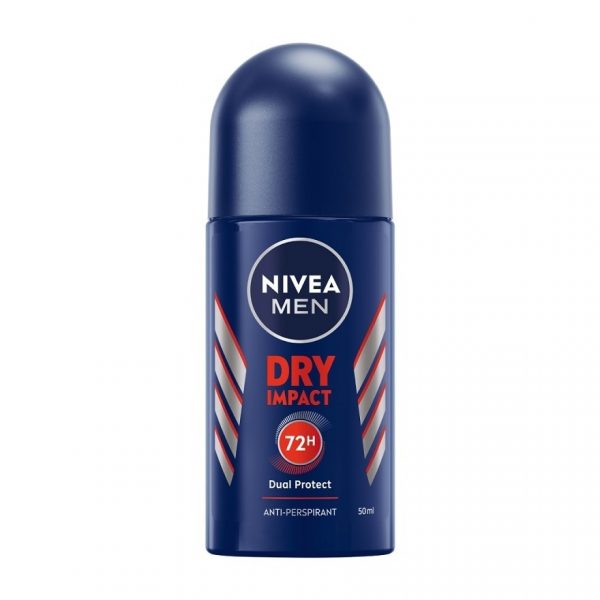 Nivea Men Deo Roll On Dry Impact 50 мл. ผู้ชาร - Nivea Men Deo Roll On Dry Impact 50 Ml. ผู้ชาย โรลออนลดเหงื่อ ระงับกลิ่นกาย
