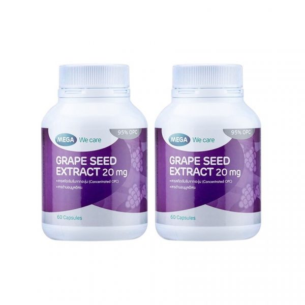 Mega we care Grape Seed 60 Capsule x 2