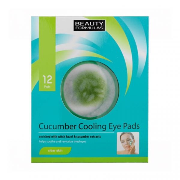 Охлаждающие подушечки для глаз Beauty Formulas с огурцом, 12 шт. - Beauty Formulas Cucumber Cooling Eye Pads 12pcs.