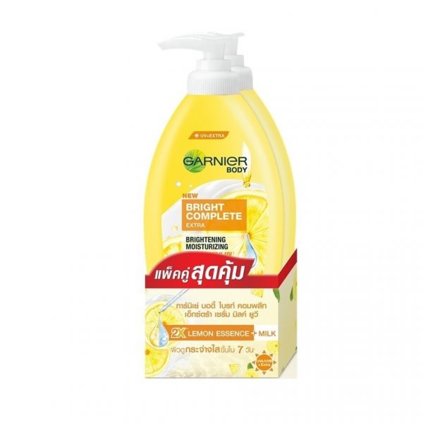 Garnier Body Bright Complete Extra Brightening Восстанавливающее молочко-сыворотка 400 мл. Двойная упаковка - Garnier Body Bright Complete Extra Brightening Repairing Serum Milk 400 Ml. Twin Pack