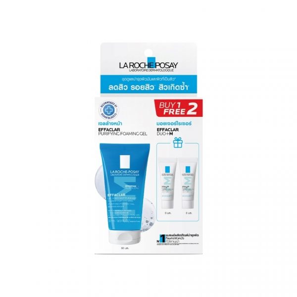 Laroche-Posay Set Effaclar Gel+M 50 ml.Duo+M 3ml.x2 - Laroche-Posay  Set Effaclar Gel+M 50 ml.Duo+M 3ml.x2